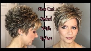 Hair Tutorial My New Cut  Spiked Style [upl. by Laekcim]