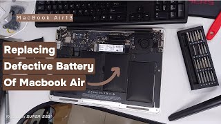 Macbook Air 13quot 20122017 A1466  Battery ReplacementSuper Easy [upl. by Atsed765]