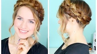 How to Easy Crown Braid [upl. by Alemap154]