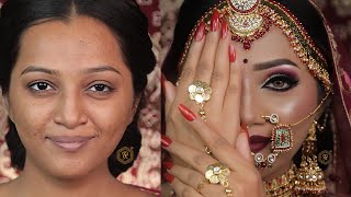 Quick Simple and Easy Bridal Makeup tutorial  Long Lasting Makeup  pkmakeupstudio [upl. by Noral954]