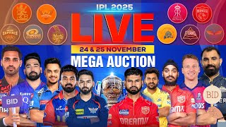 LIVE IPL Mega Auction 2025 Today Live Updates  Latest IPL Auction News amp Player Bids [upl. by Obadias]