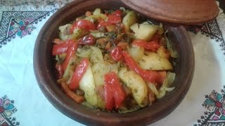 طاجين مغربي أصيل صحي ولذيذ جداtagine marocain végétarien traditionnel [upl. by Oirazan]