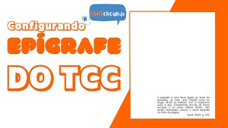 09  EPÍGRAFE para TCC conforme NBR 14724 Atualizada 2022 [upl. by Cassandry]