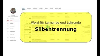 Word Silbentrennung dauerhaft an [upl. by Ynaitirb]