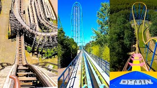 Six Flags Great Adventure Roller Coasters 10 Awesome Front Seat POVs [upl. by Kenyon]