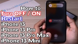 How to Turn OffTurn On or Restart iPhone 13  iPhone 13 Pro  iPhone 13 Pro Max 13 Mini  3 WAYS [upl. by Hamann784]