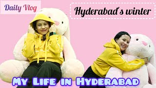 Hyderabad mey Darjeeling Waali Sardi 🥶 Thand ka Mausam aur Hyderabad k Baarish ufff 😹 dailyvlog [upl. by Galatia]