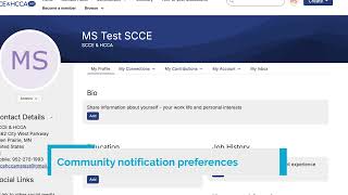 How to navigate your member profile on SCCEampHCCAnet [upl. by Atsahc]