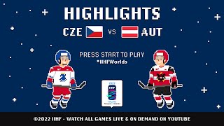 Highlights  Czechia vs Austria  2022 IIHFWorlds [upl. by Enwahs]