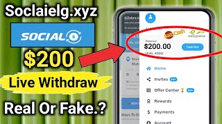 soclaielgxyz Real Or Fake  Soclaiexyz Payment Proof  Socialxyz Withdrawal [upl. by Nanor616]