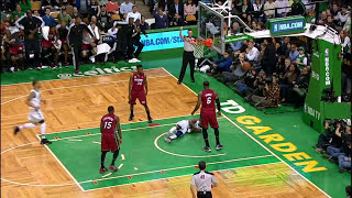 LeBron James MONSTER alleyoop slam vs Celtics [upl. by Eenram69]