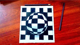 OpArt PopArt Easy 3d drawing [upl. by Whitney677]