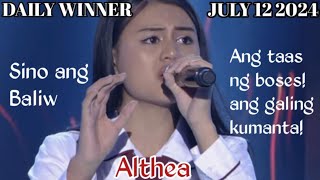 JULY 12 2024  ALTHEA  SINO ANG BALIW  TAWAG NG TANGHALAN  SHOWTIME [upl. by Akyssej]