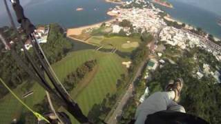 Paragliding ShekO Hong Kong  landing at Rocky Bay Beach [upl. by Leiser]