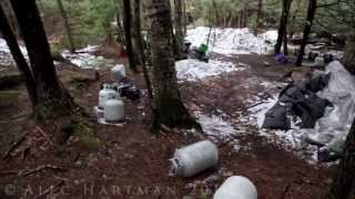 Tour of North Pond Hermits Campsite  April 13th 2013 [upl. by Holna]