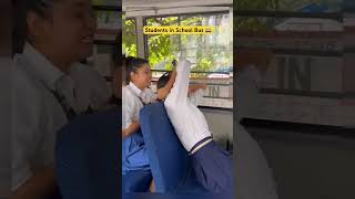 Student in school bus shorts comedy funny fun viralshort youtubeshorts schoollife trending [upl. by Enomar852]