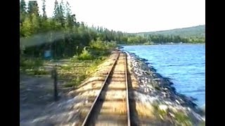 Sweden Inland Railway GÄLLIVARE  JOKKMOKK 1997 Train Drivers Cab View from Y1 1360 [upl. by Assyli]