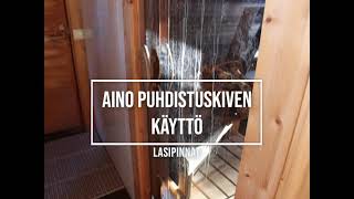 Saunan lasioven puhdistus Aino puhdistuskivellä [upl. by Nahshu]