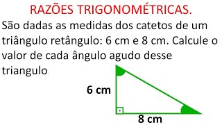 RAZÕES TRIGONOMÉTRICAS  P7  Calcule o valor de cada ângulo agudo desse triangulo [upl. by Lanor201]