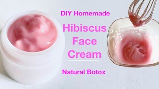 How To Make Face and Neck Cream With Hibiscus Natural Botox [upl. by Duahsar]