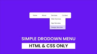 Simple Dropdown Menu  HTML amp CSS [upl. by Alpert]