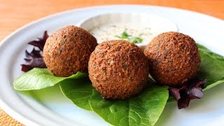 How to Make Falafel  Crispy Fried Garbanzo BeanChickpea Fritter Recipe [upl. by Rakso]