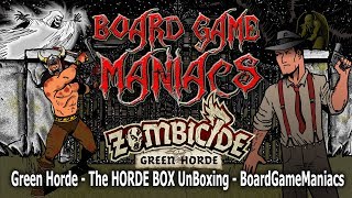 Zombicide Green Horde  The Horde Box Unboxing  BoardGameManiacs [upl. by Huskamp611]