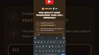 Memefi Vedio Code HOW QUALITY SLEEP TRANSFORMS YOUR LIFE  MEMEGIRLS  MEMEFI New Video Code [upl. by Llerrom]