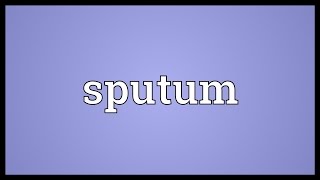 Sputum Meaning [upl. by Aryn]