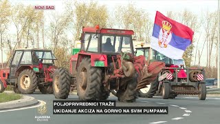 Poljoprivrednici nastavljaju proteste blokirane saobraćajnice u Vojvodini [upl. by Jen643]