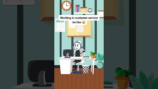 Working in customer service be like animation funnyvideo gplus comedy [upl. by Emirak]