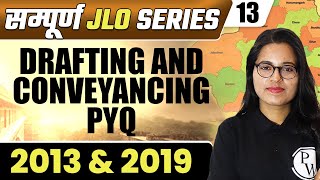 JLO 13  Drafting and Conveyancing PYQ 2013 amp 2019  Rajasthan JLO Sampuran Series [upl. by Nwahsram]