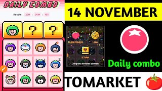 Tomarket Daily Combo 14 November  Tomato Daily Combo Today  Tomarket Airdrop daily combo card [upl. by Letsirk]