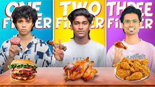 1 Finger vs 2 Finger vs 3 Finger Eating 😱 Food Challenge 😂 We Talks [upl. by Trout]