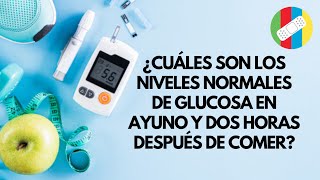 ¿Cuáles son los niveles normales de glucosa en ayuno y dos horas después de comer [upl. by Wallace]