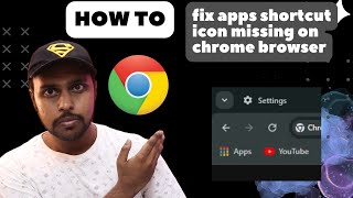 How to fix apps shortcut icon missing on chrome browser  chrome show apps shortcut [upl. by Alliuqahs]