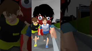 Yuta amp Yutu dikejar monster taiga big head di sakura school simulator 1 shorts [upl. by Aiden]