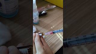 Loading syringe from ampule 💉 medicalpractice medicallife injection medicaleducation [upl. by Namron]