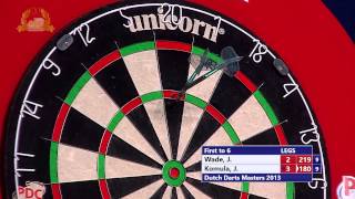 Dutch Darts Masters third round  James Wade vs Jarkko Komula [upl. by Wilmette111]