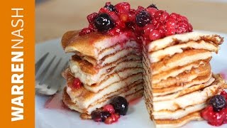 Protein Pancakes Recipe with Protein Powder  In 60 seconds  Recipe by Warren Nash [upl. by Ennaecarg507]