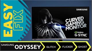 SOLVED Fix Samsung Odyssey Monitor Flickering Ghosting Glitching  Windows 1011 [upl. by Enecnarf]