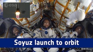 Horizons mission  Soyuz launch to orbit [upl. by Llezo]