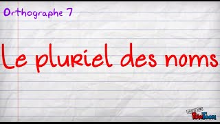 le pluriel des noms [upl. by Bearnard]