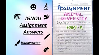 Solved IGNOU Assignment BZYCT131 Animal Diversity  Handwritten  How To write Answers For IGNOU [upl. by Jacki]