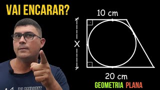 VAI ENCARAR ESSA QUESTÃO DE GEOMETRIA TRAPÉZIO RETÂNGULO INSCRITOTEOREMAS DE PITOT E PITÁGORAS [upl. by Arised922]