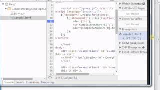 How to debug JQuery Code using Chrome Browser [upl. by Worsham]