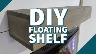 Simple DIY FLOATING SHELF BETTER THAN WAYFAIR OR IKEA [upl. by Rains300]