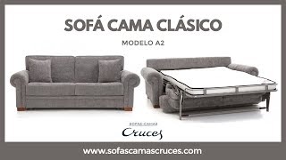 Sofá cama clásico muy fácil de abrir con almohadas dentro [upl. by Norvan]