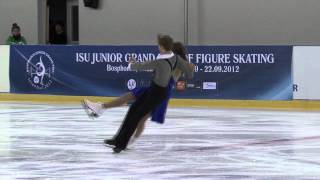 18 K HAWAYEK  J BAKER USA  ISU JGP Istanbul 2012 Junior Ice Dance Short Dance [upl. by Salomie]