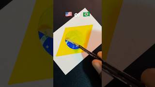 USA and Brazil flag drawing 🇺🇸🇧🇷  art flag [upl. by Aisyat]